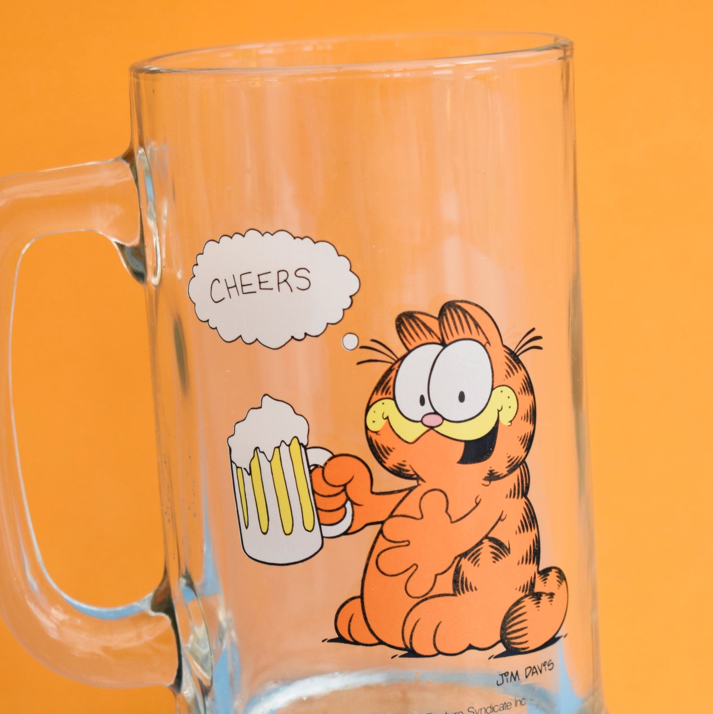 Vintage 1970s Garfield Glass Tankard
