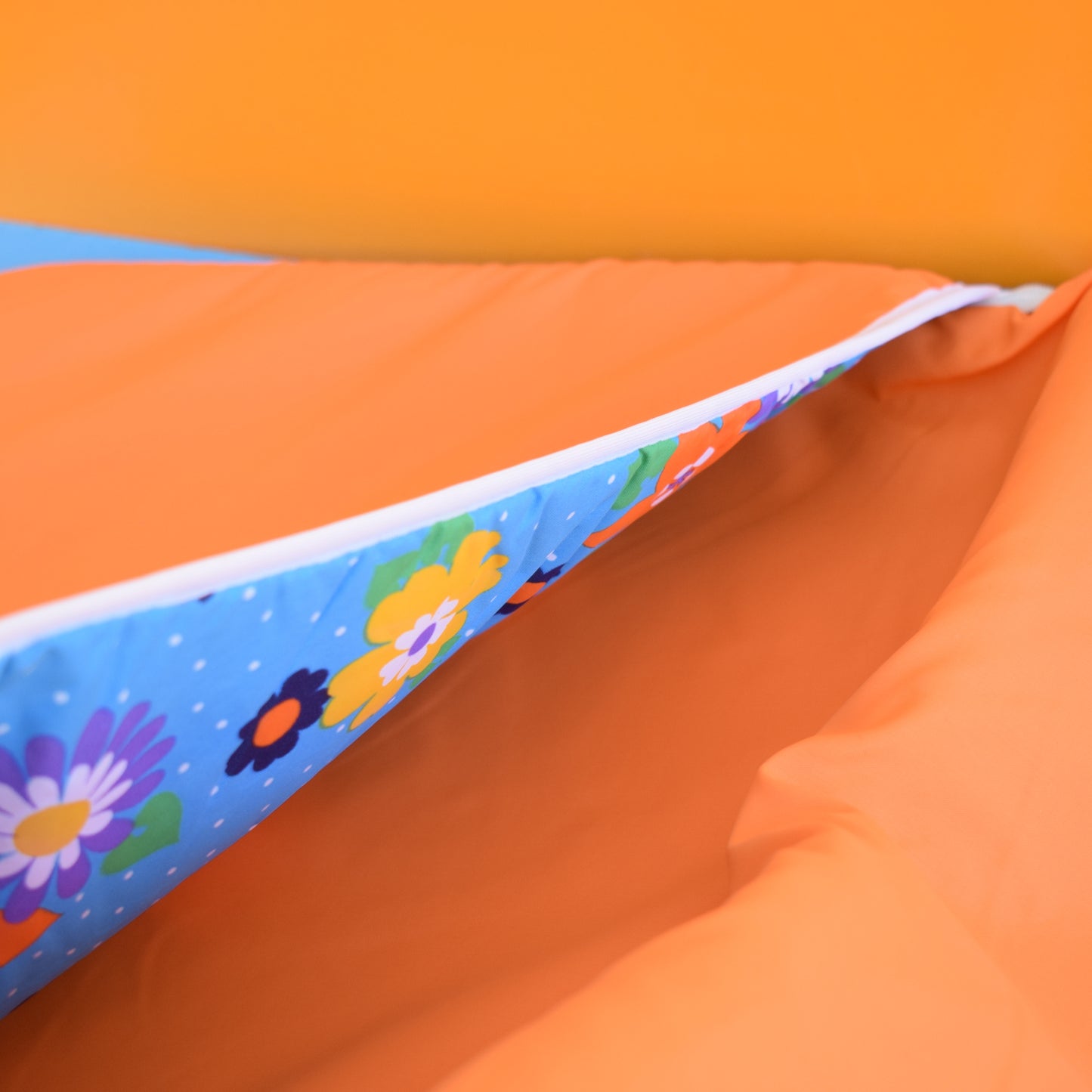 Vintage 1970s Padded Long Folding Cushion