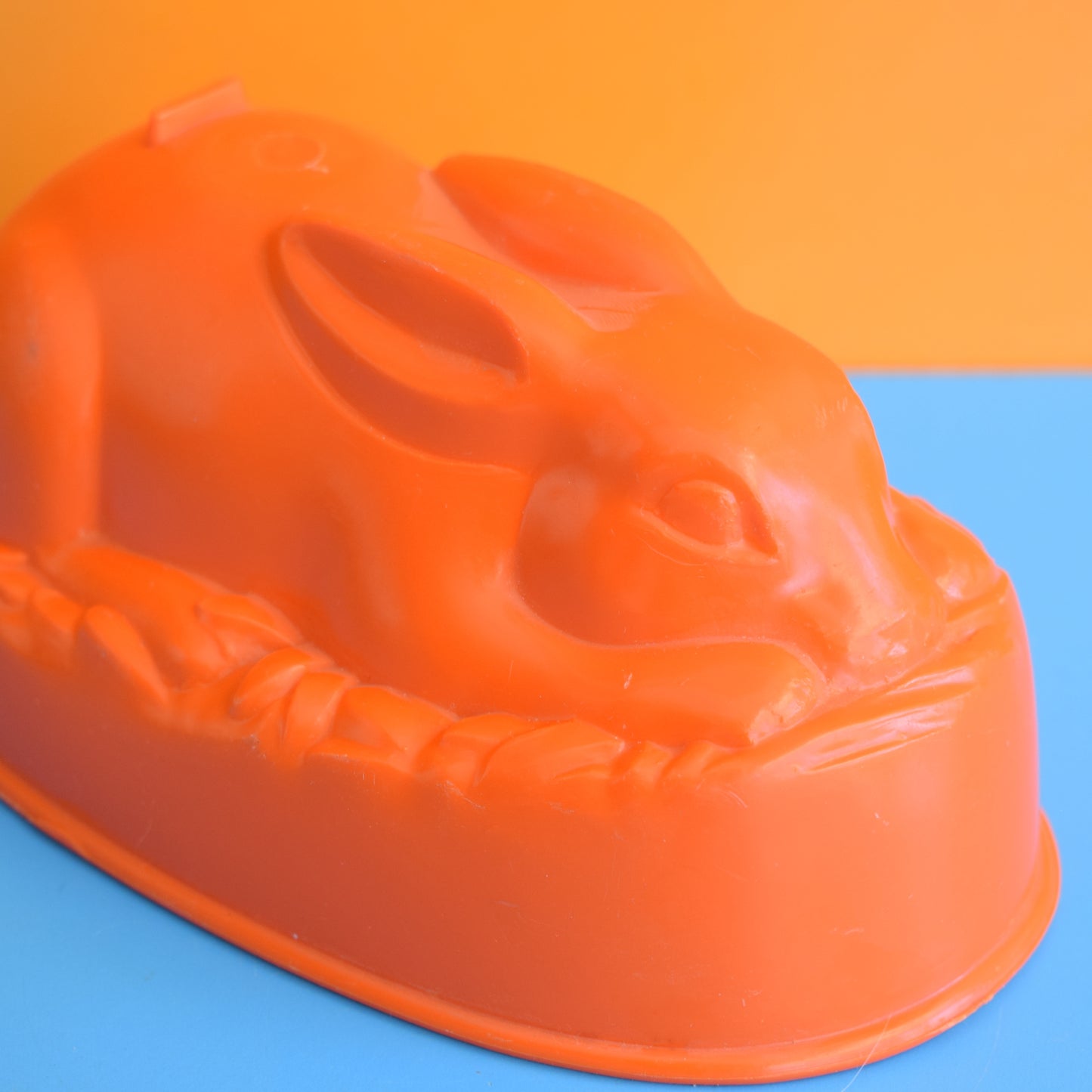 Vintage 1970s Jelly Mould - Orange Bunny by Pineapple Retro