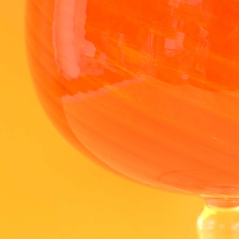 Vintage 1960s Huge Italian Brandy Glass - Orange by Vintage