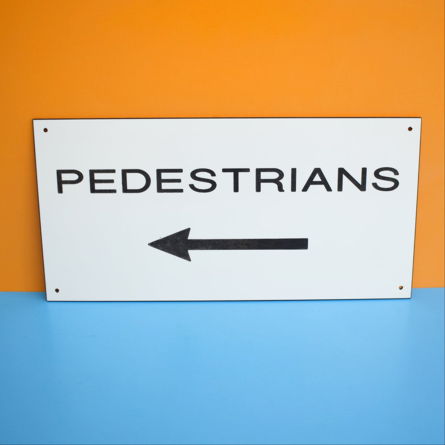 Vintage Monochrome Melamine Sign - Pedestrians by Pineapple Retro