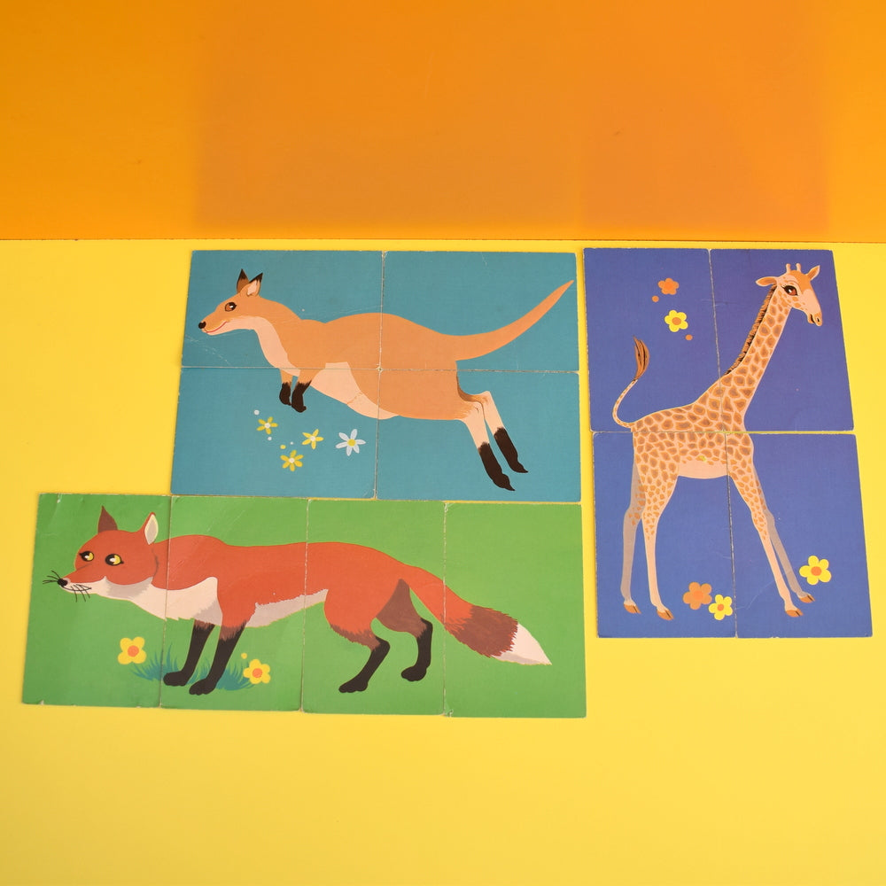 Vintage 1970s Zoo Card Game - Gorgeous Illustrations