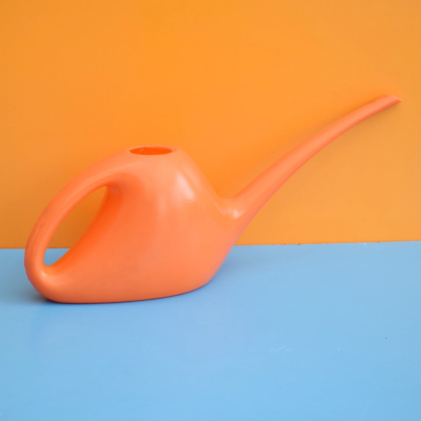 Vintage 1970s Indoor Plant Watering Can - Orange