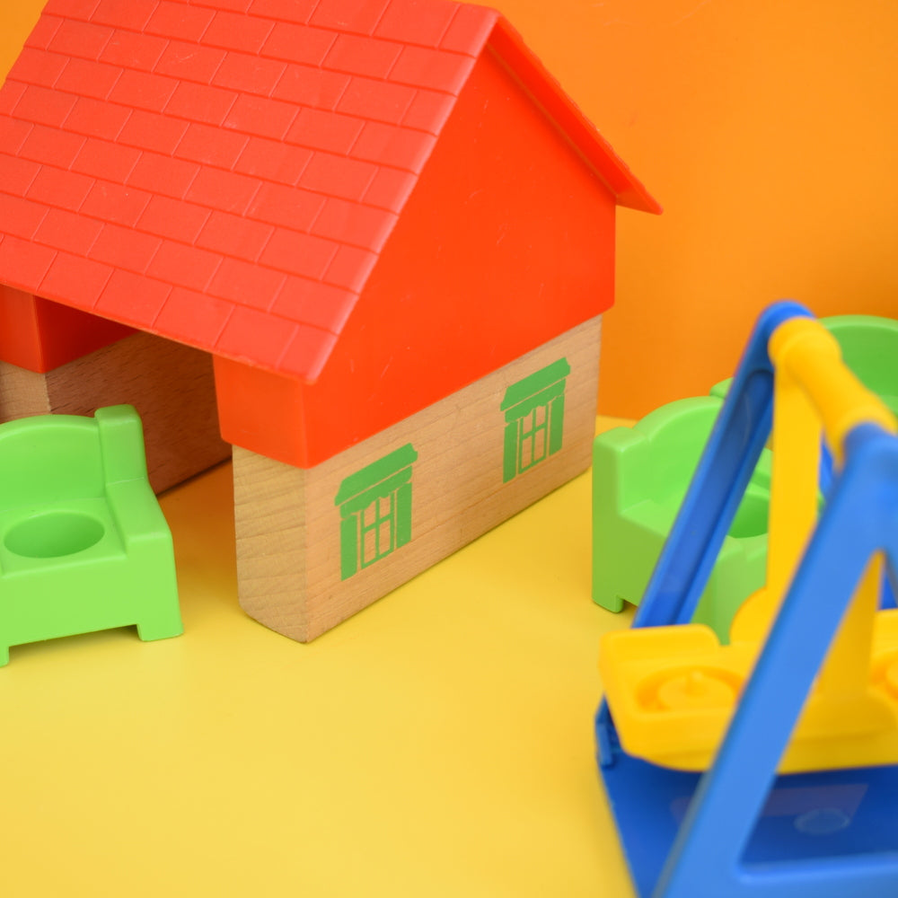 Vintage 1980s CBS Toys Wooden / Plastic Town - American