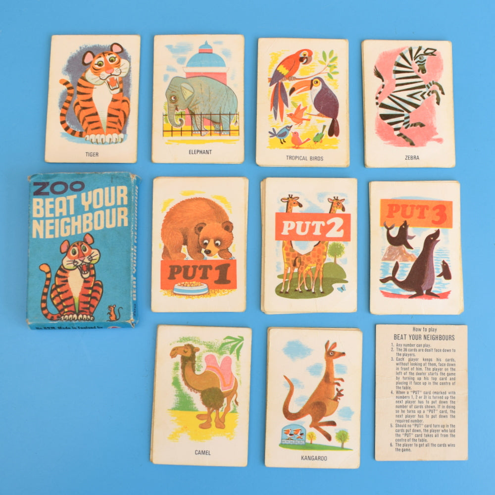 Vintage 1970s Beat Your Neighbour Card Game - Fantastic Images