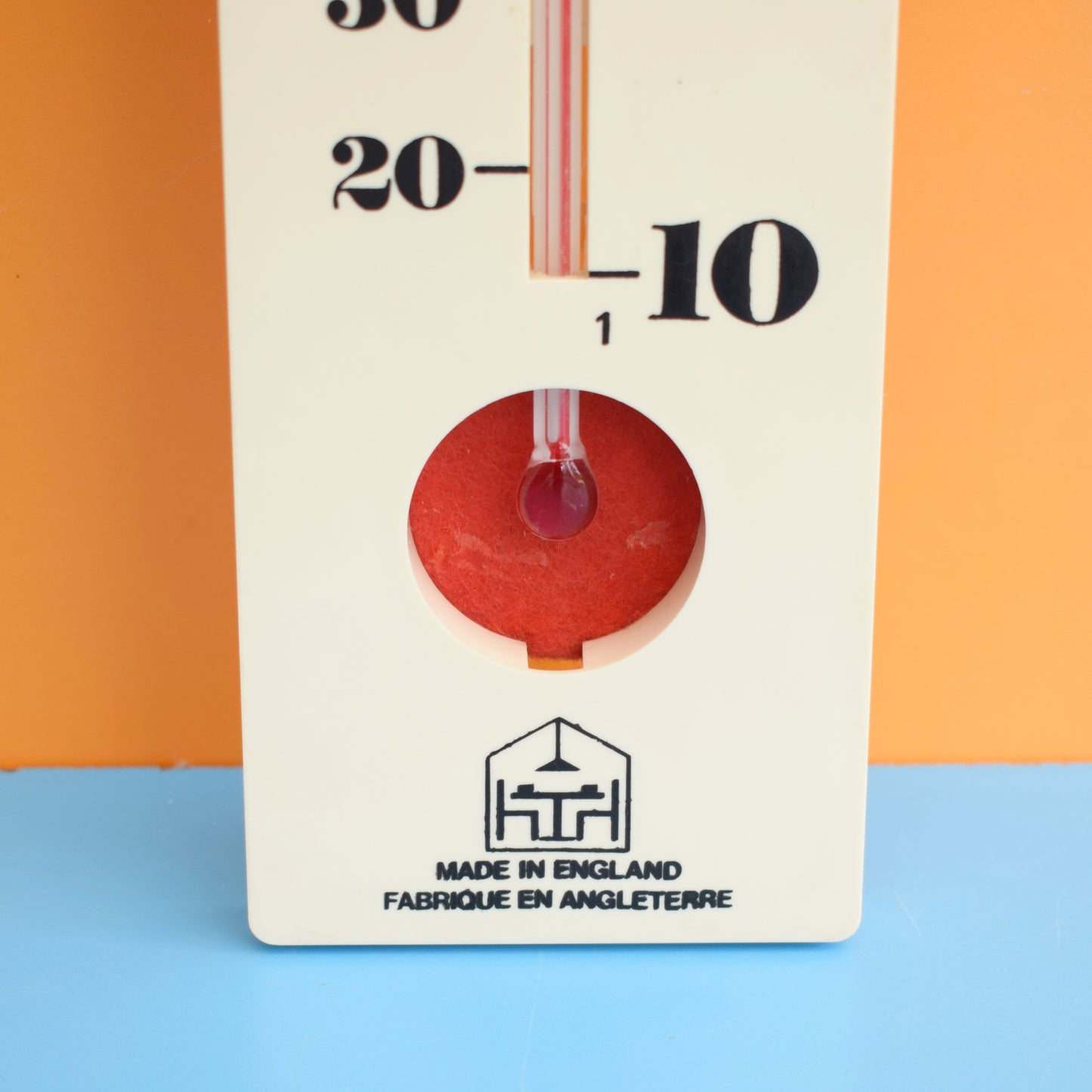 Vintage Large 1970s Habitat Thermometer - White by Vintage