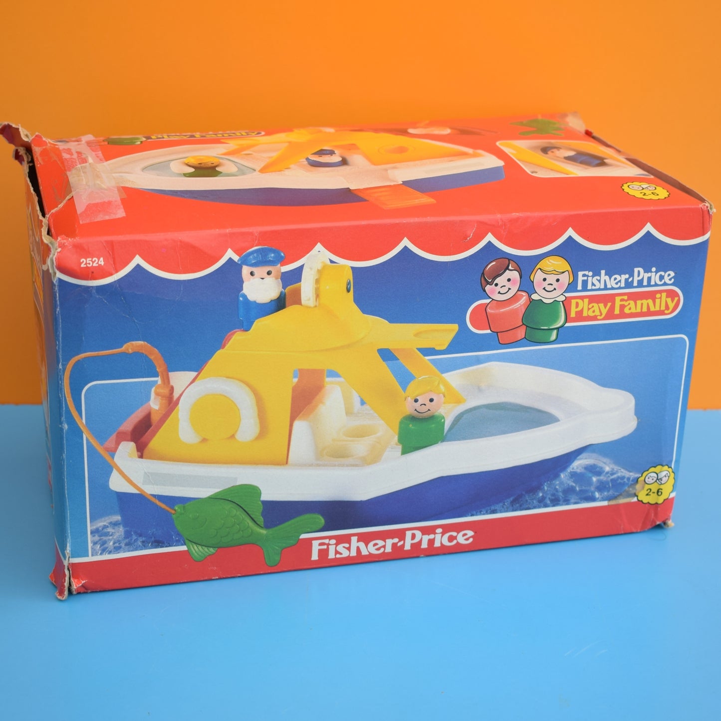 Vintage 1980s Fisher Price Fishing Boat- Boxed
