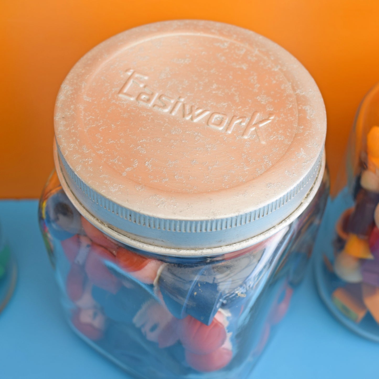 Vintage 1970s Little People Toys & Jar