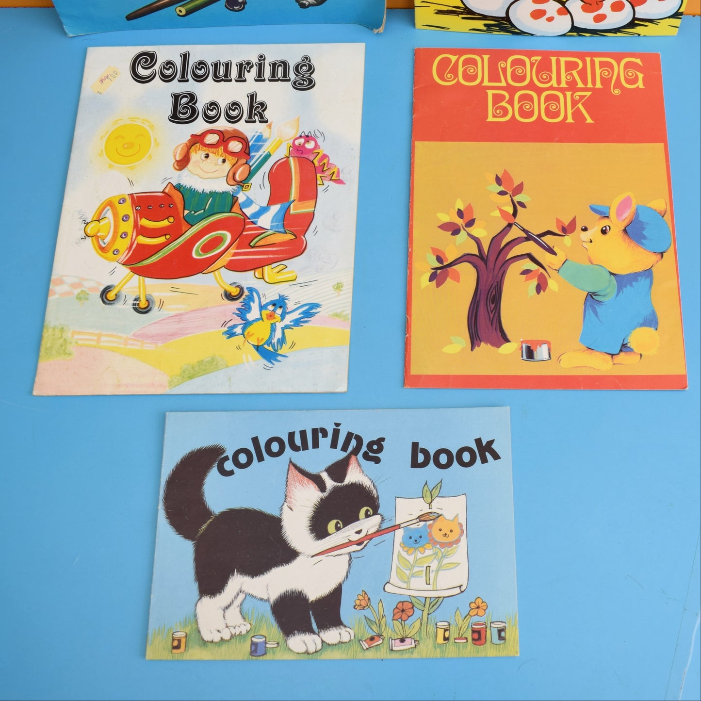 Vintage 1970s Colouring Book Group by Pineapple Retro