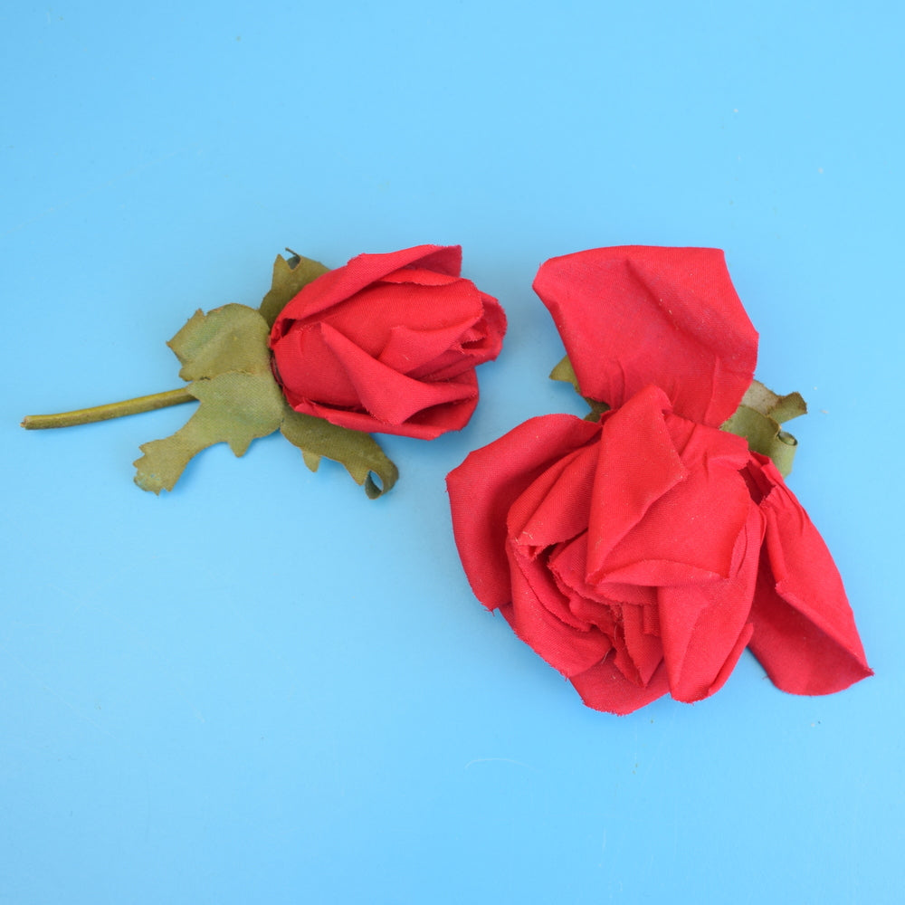 Vintage 1950s Haberdashery Flowers - Fabric / Velvet
