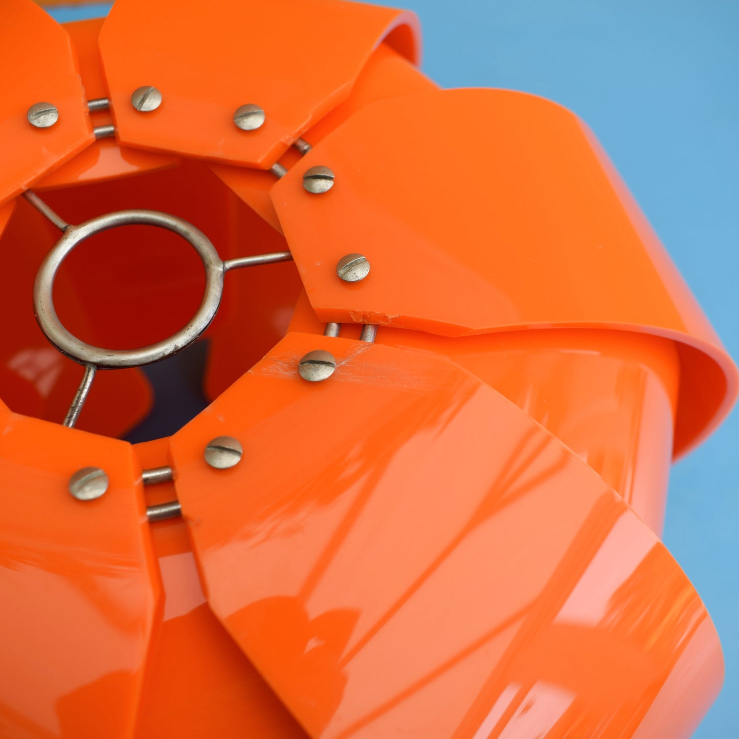 Vintage 1960s Large Perspex Lotus Light - Orange by Pineapple Retro