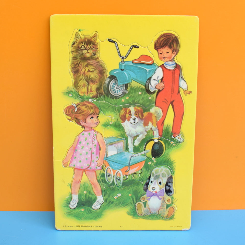 Vintage 1960s Heavy Card Jigsaw Puzzle - Norway