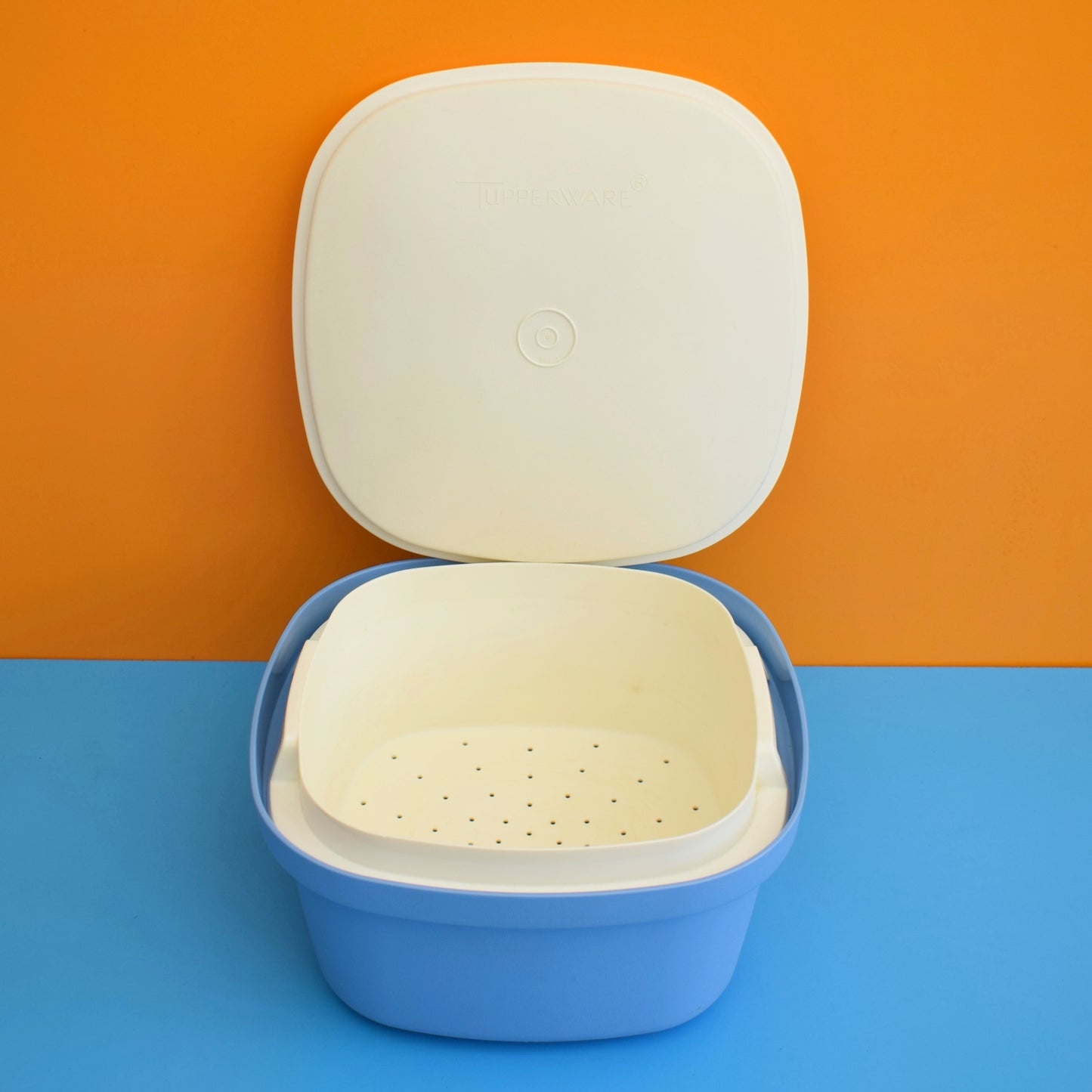 Vintage 1980s Tupperware Rice cooker - Blue
