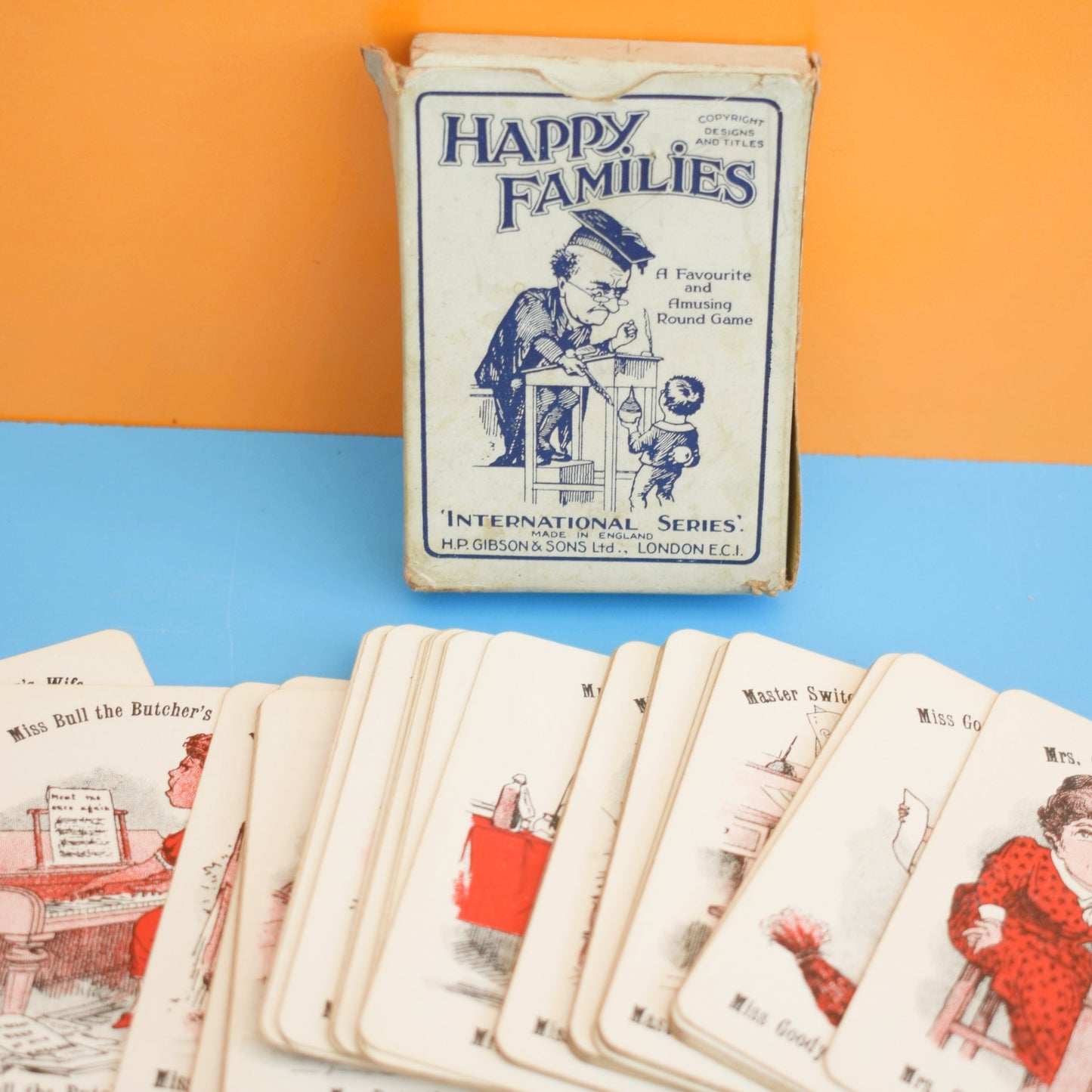 Vintage 1930s Happy Families Card Game - Ideal For Framing by Vintage