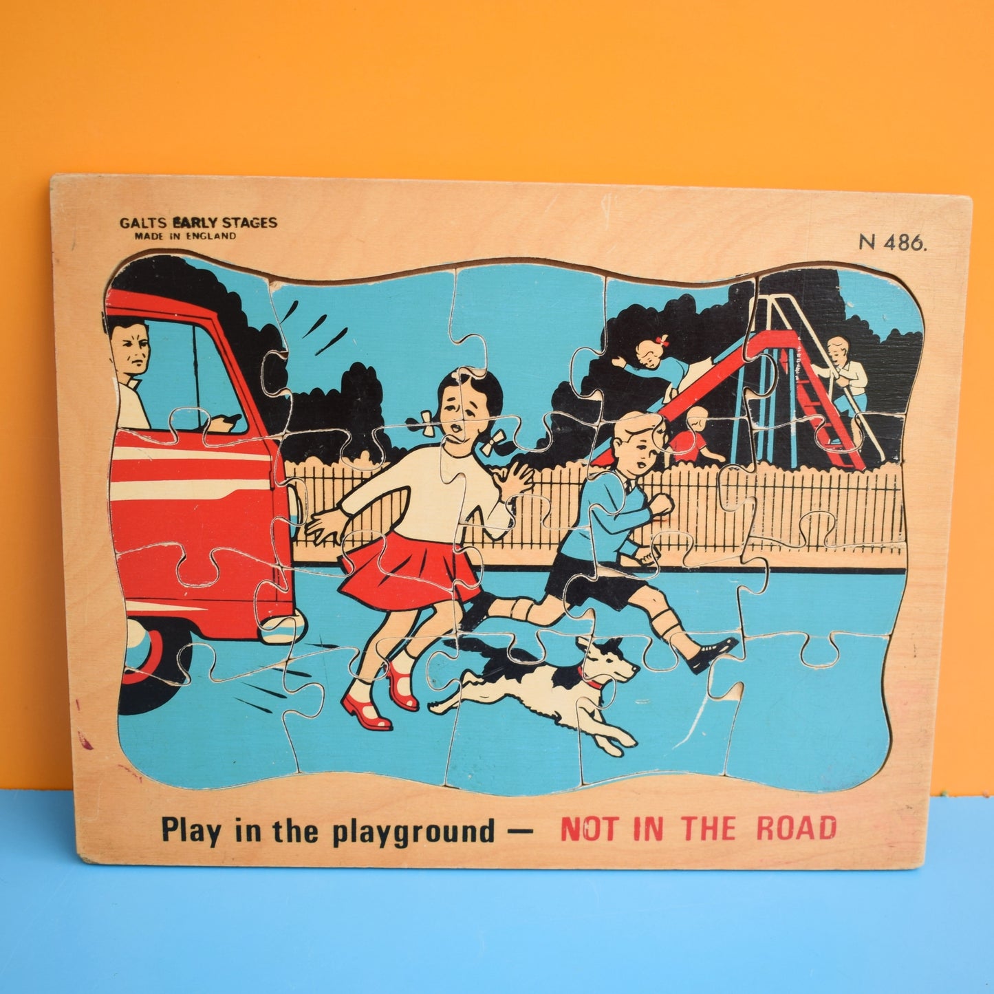 Vintage 1960s Jigsaw Puzzle - Galt - Road Safety