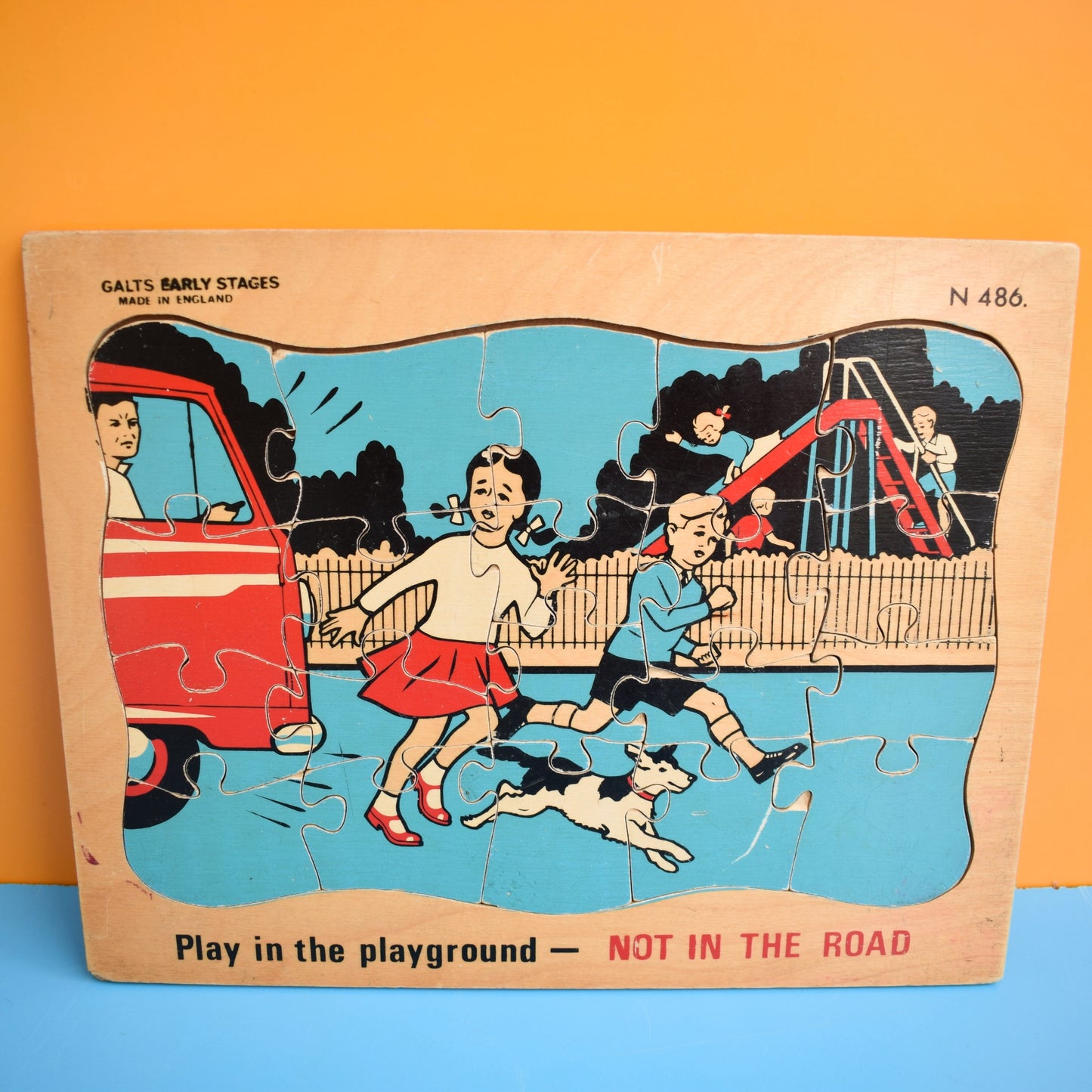 Vintage 1960s Jigsaw Puzzle - Galt - Road Safety