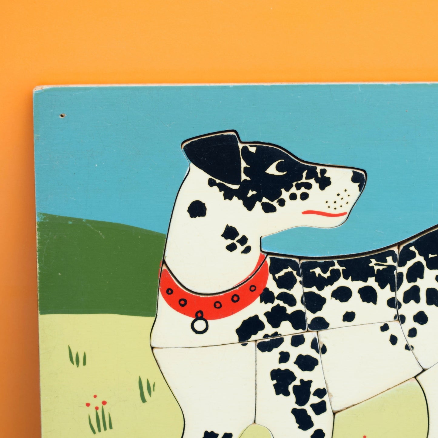Vintage 1960s Wooden Jigsaw Puzzle - Dalmation by Pineapple Retro