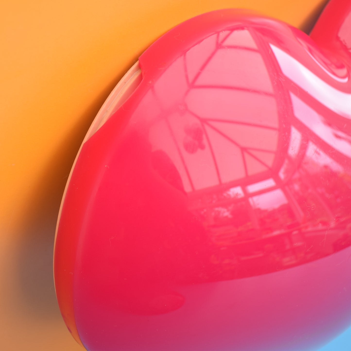 Vintage 1990s Perspex Heart Wall Art - Pink .