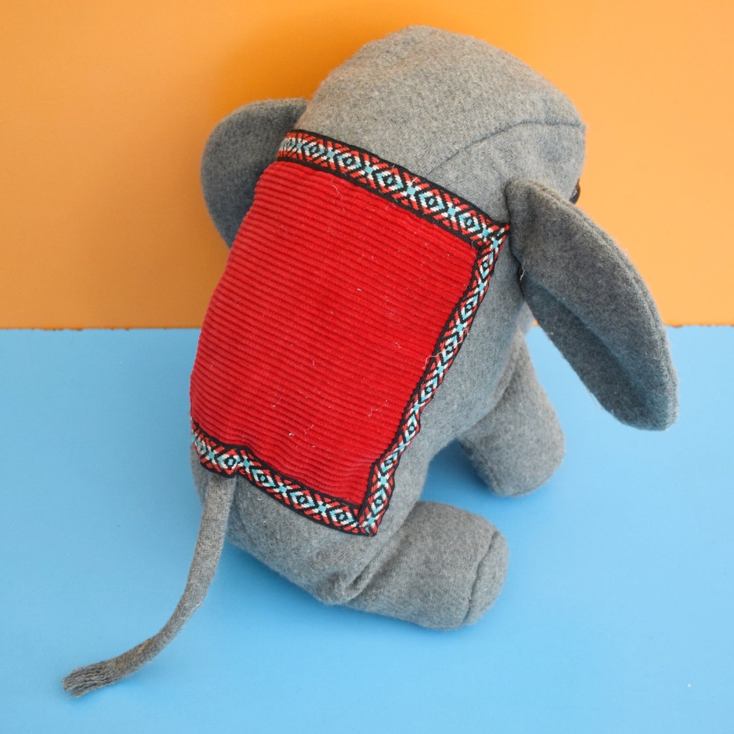 Vintage 1970s Handmade Elephant Toy - Lovely