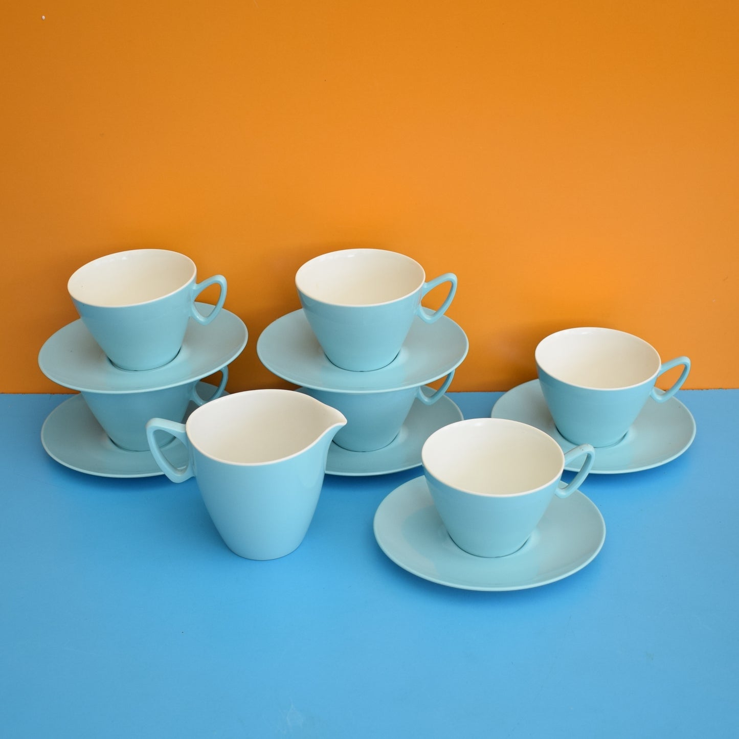 Vintage 1960s Melamine Plastic - Powder Blue