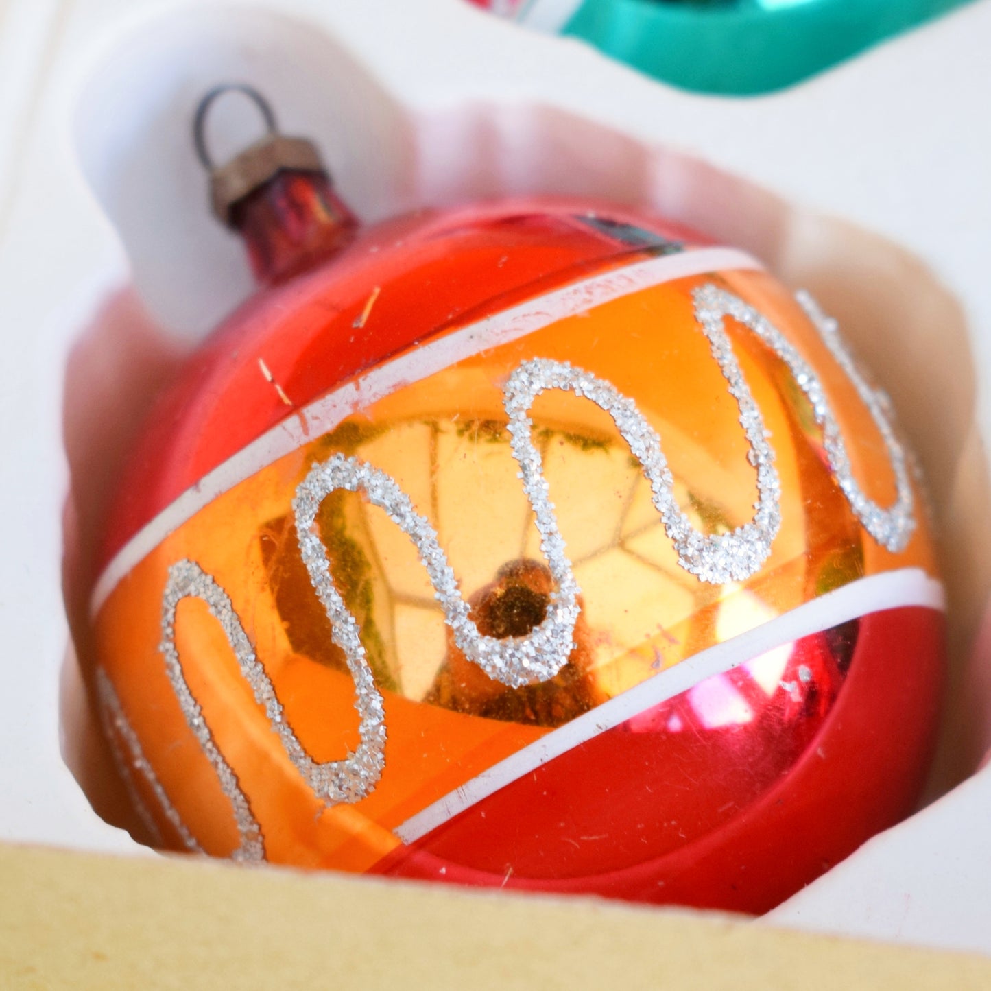 Vintage 1970s Glass Christmas Baubles - Medium x4