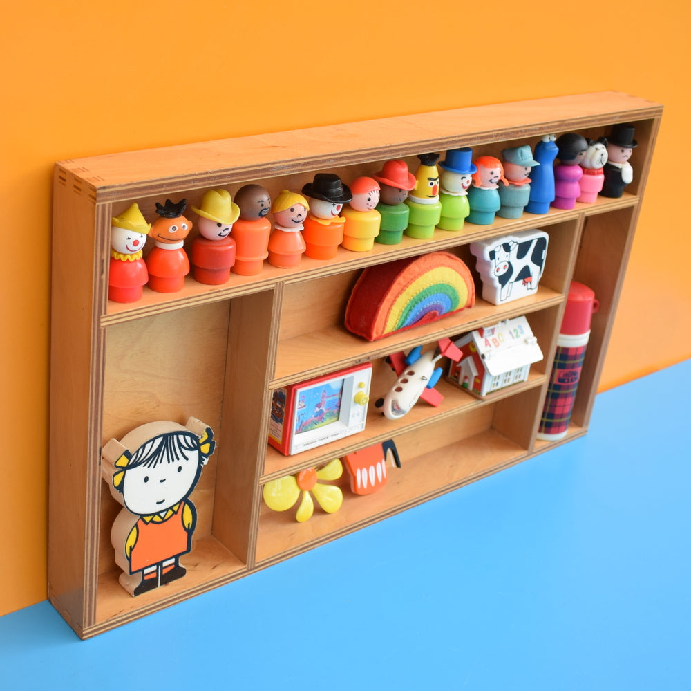 Vintage Plywood Larger Display Shelf / Drawer Organiser