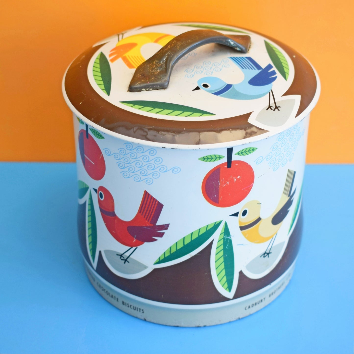 Vintage 1960s Cadbury's Bird Tin & New Chocolates by Vintage
