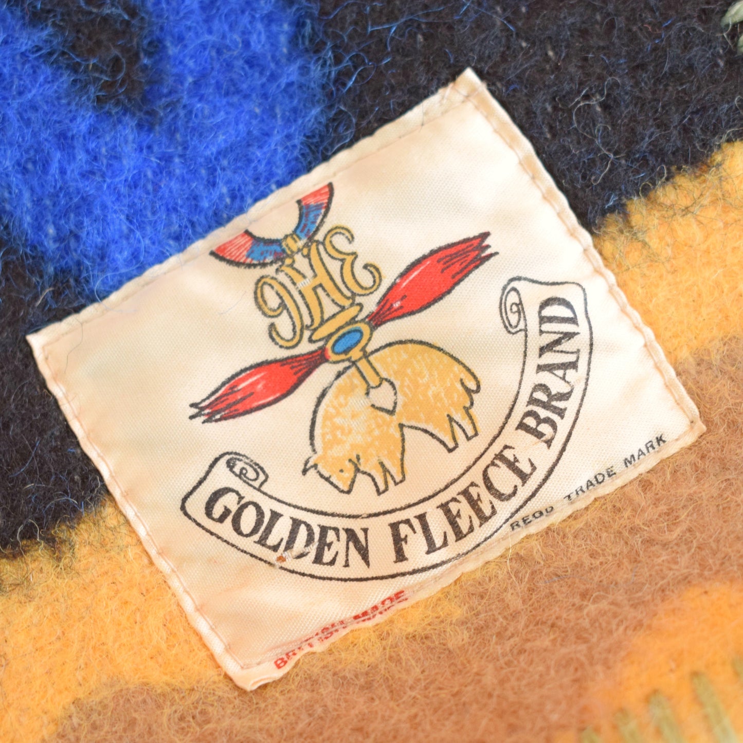 Vintage 1950s Wooly Blanket / Throw - English