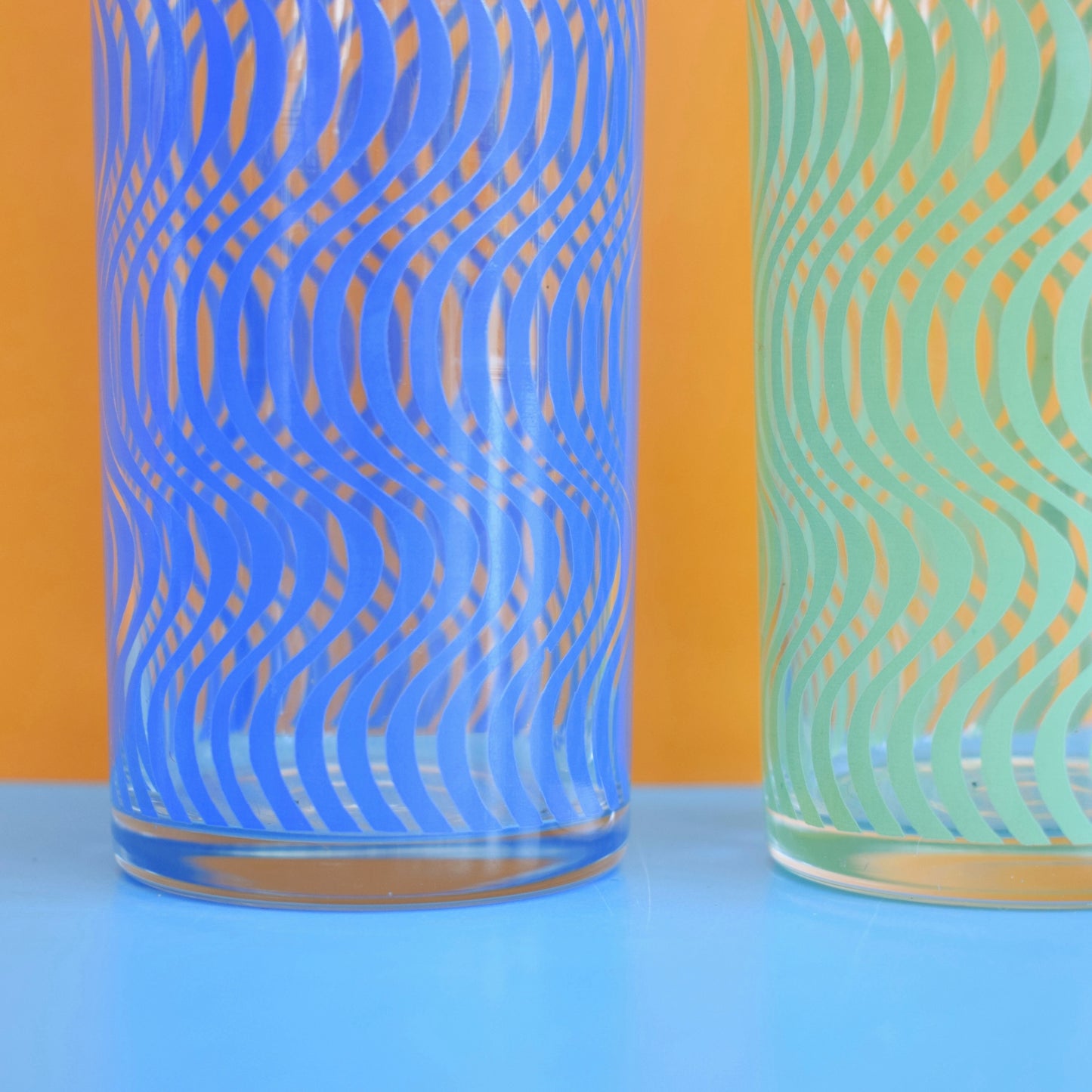 Vintage 1960s Slim Jim Glasses - Swirls by Vintage