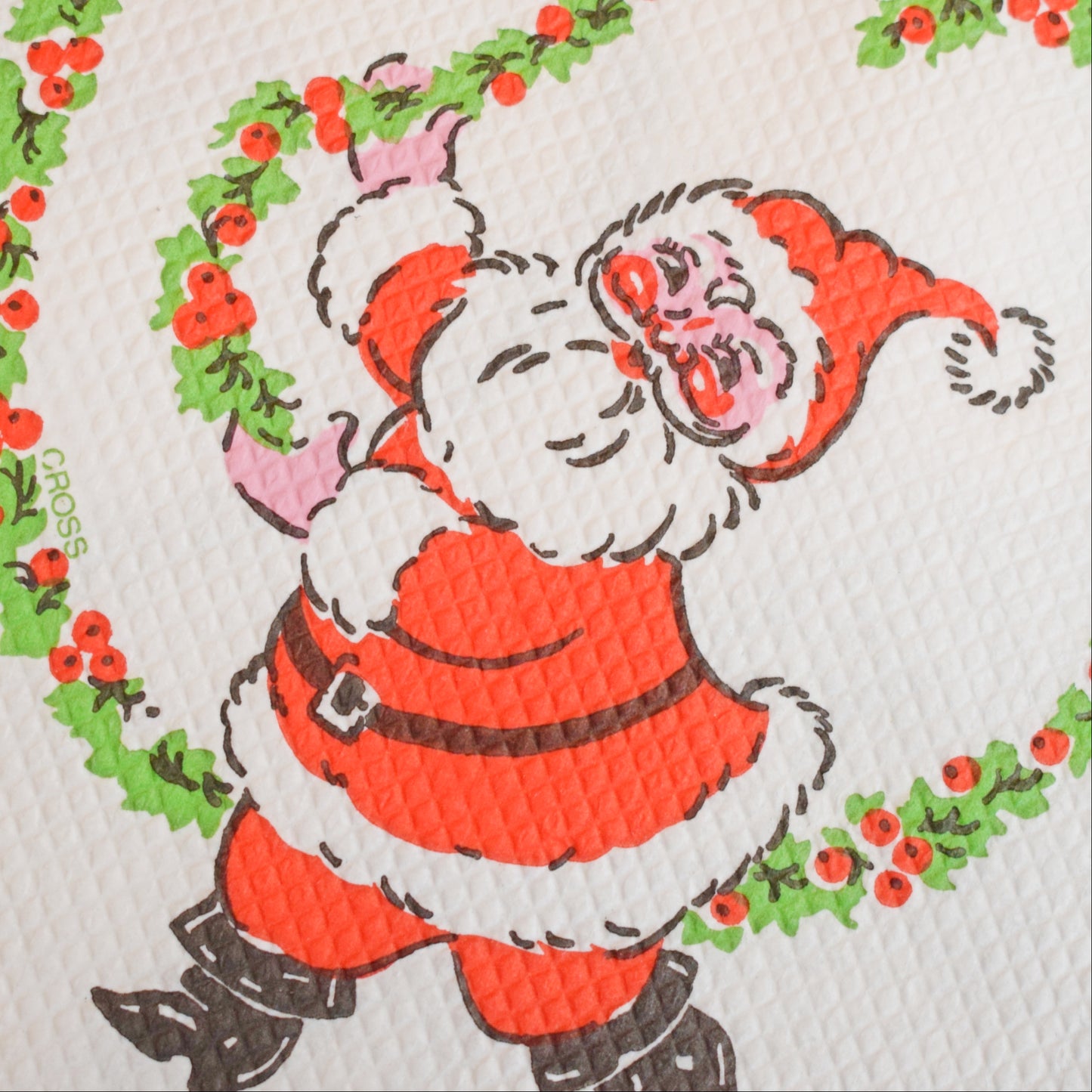 Vintage 1960s Kitsch Christmas Paper Napkins by Vintage