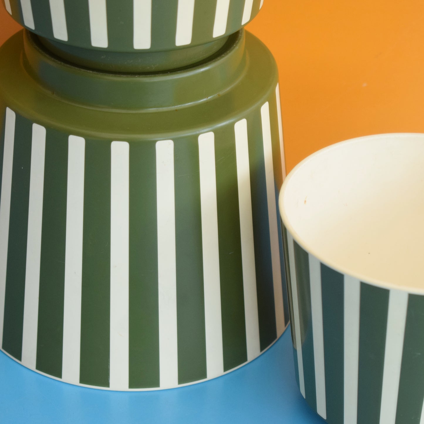 Vintage 1960s Plastic West German Planters by Vintage