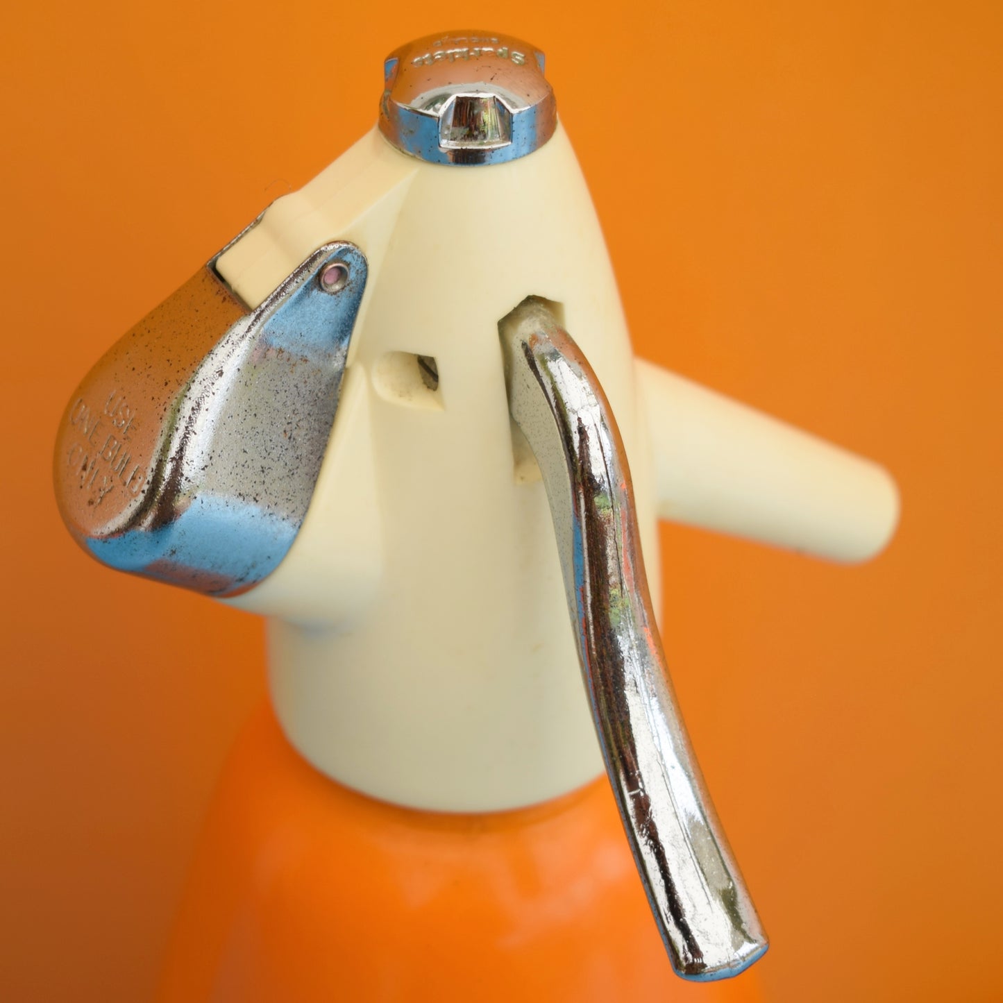Vintage 1960s Soda Syphon & Key - Orange by Vintage