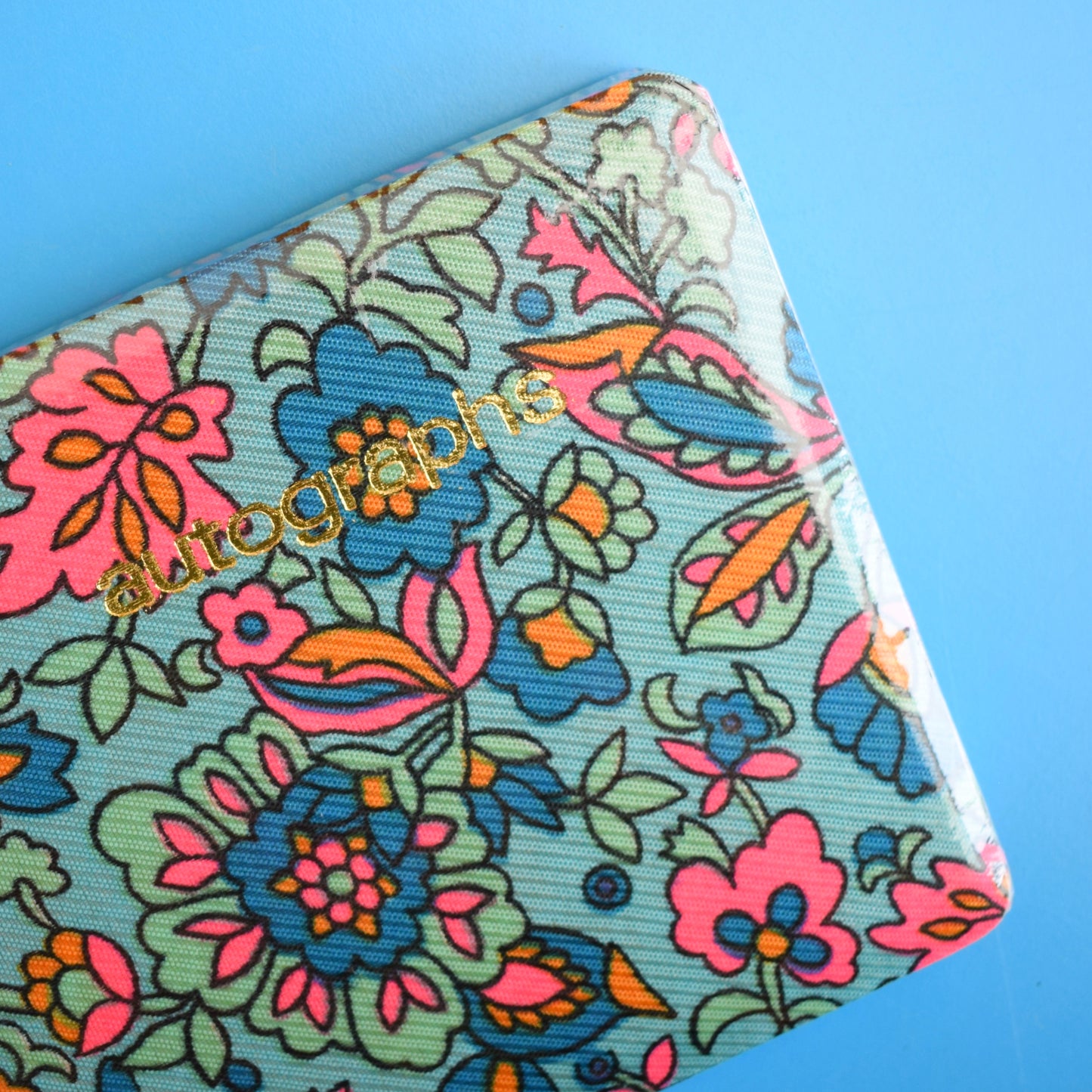 Vintage 1960s Autograph Book - Flower Power -Unused by Pineapple Retro