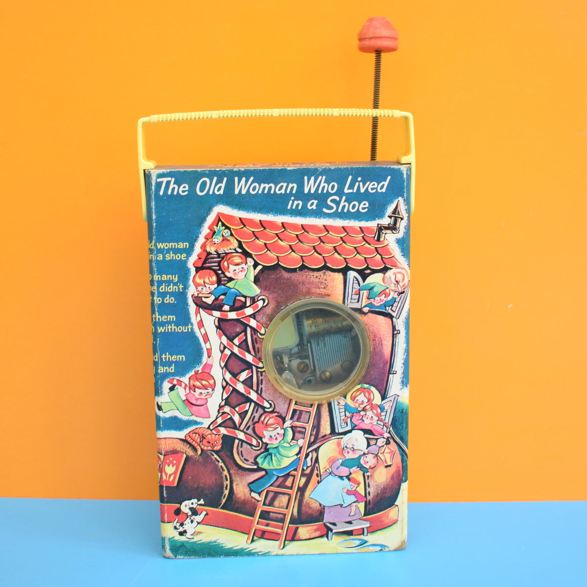 Vintage 1960s Fisher Price Music Box Tv Radio - Shoe Woman
