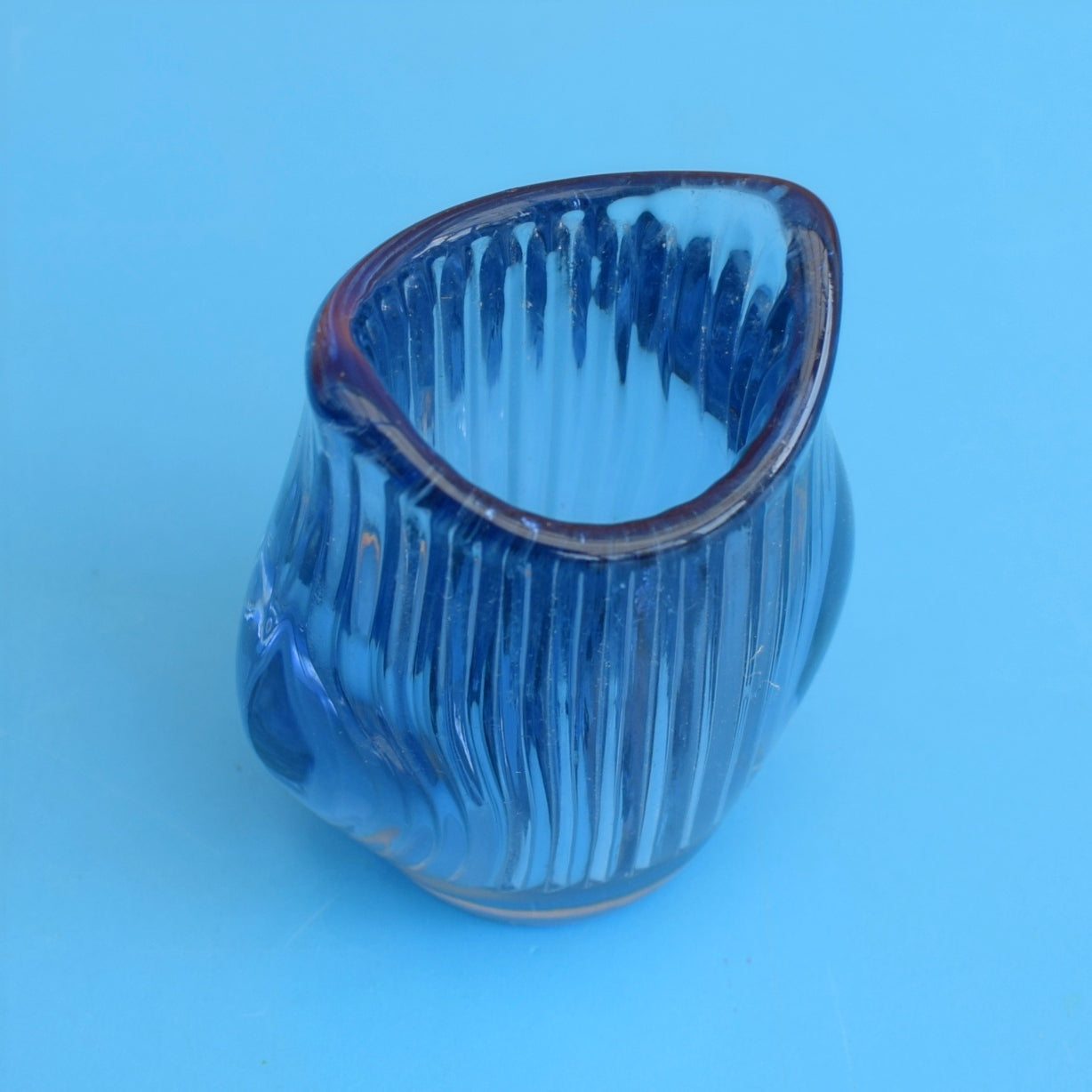 Vintage 1960s Czech Glass - Blue / Lilac