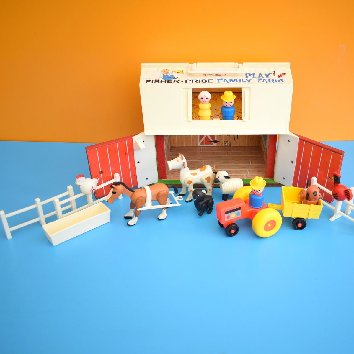 Vintage 1960s Fisher Price - Play Family Farm - With Animals