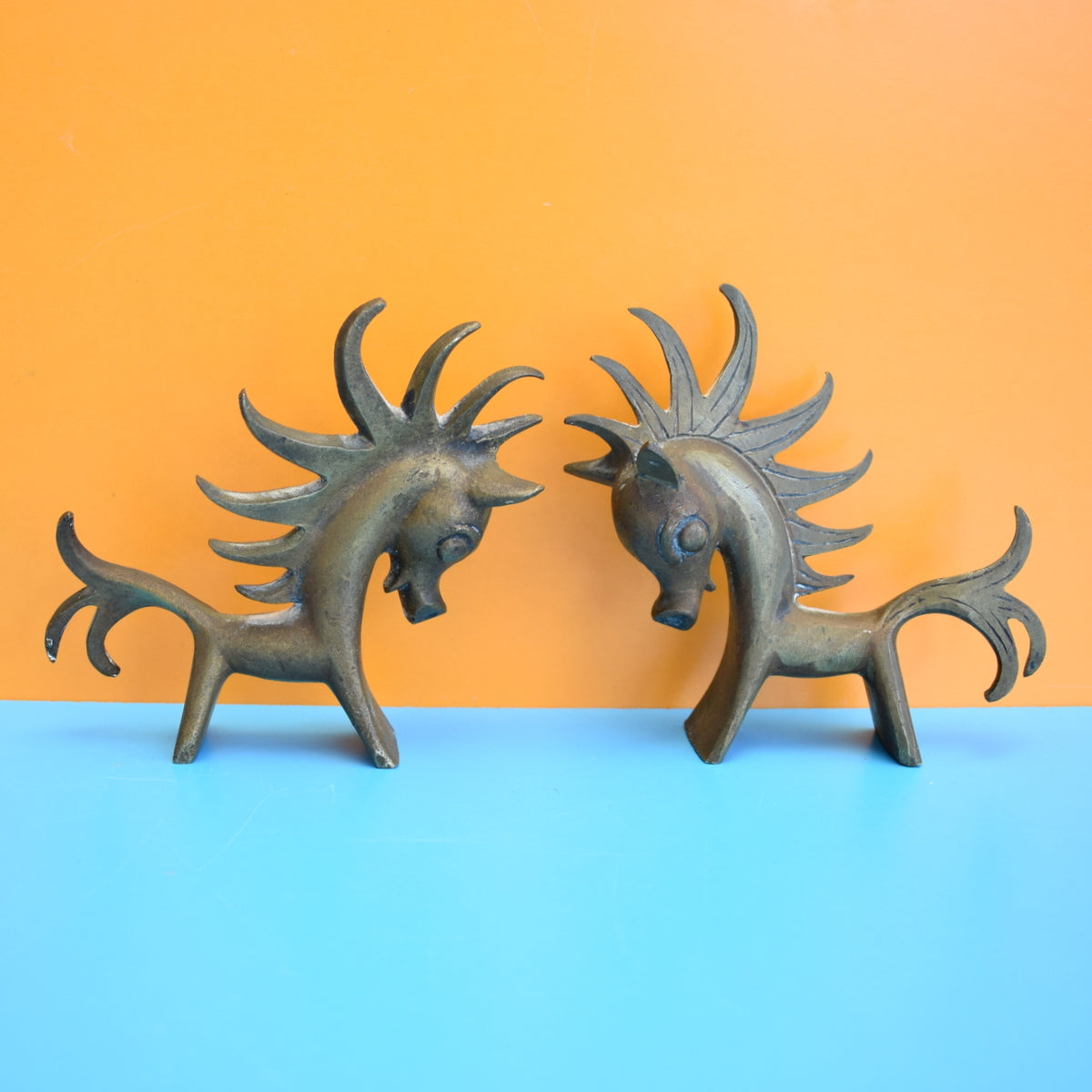 Vintage Walter Bosse Style Brass Horse Figures by Pineapple Retro
