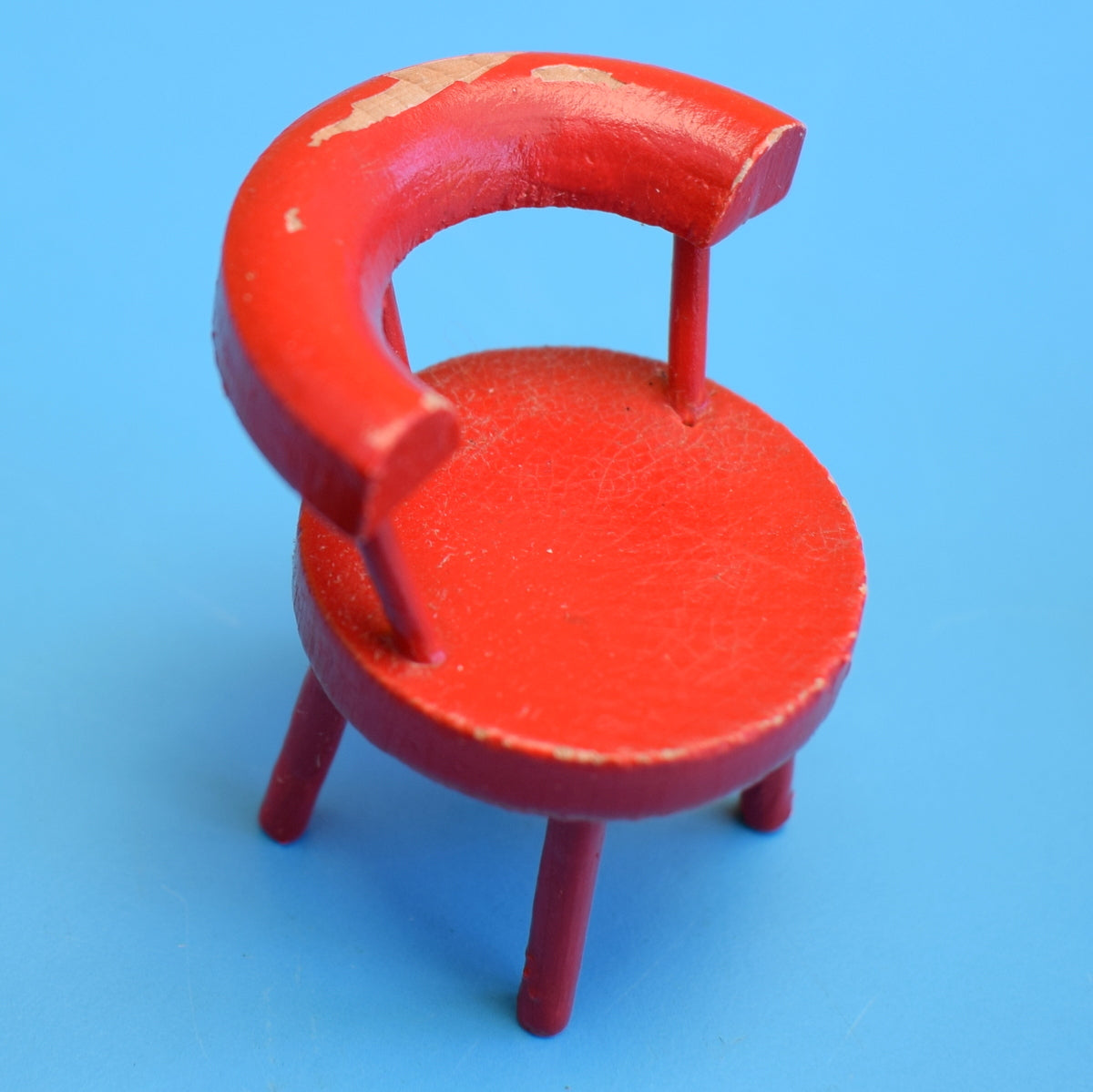 Vintage 1950s Wooden Dolls House Furniture Set - Folk