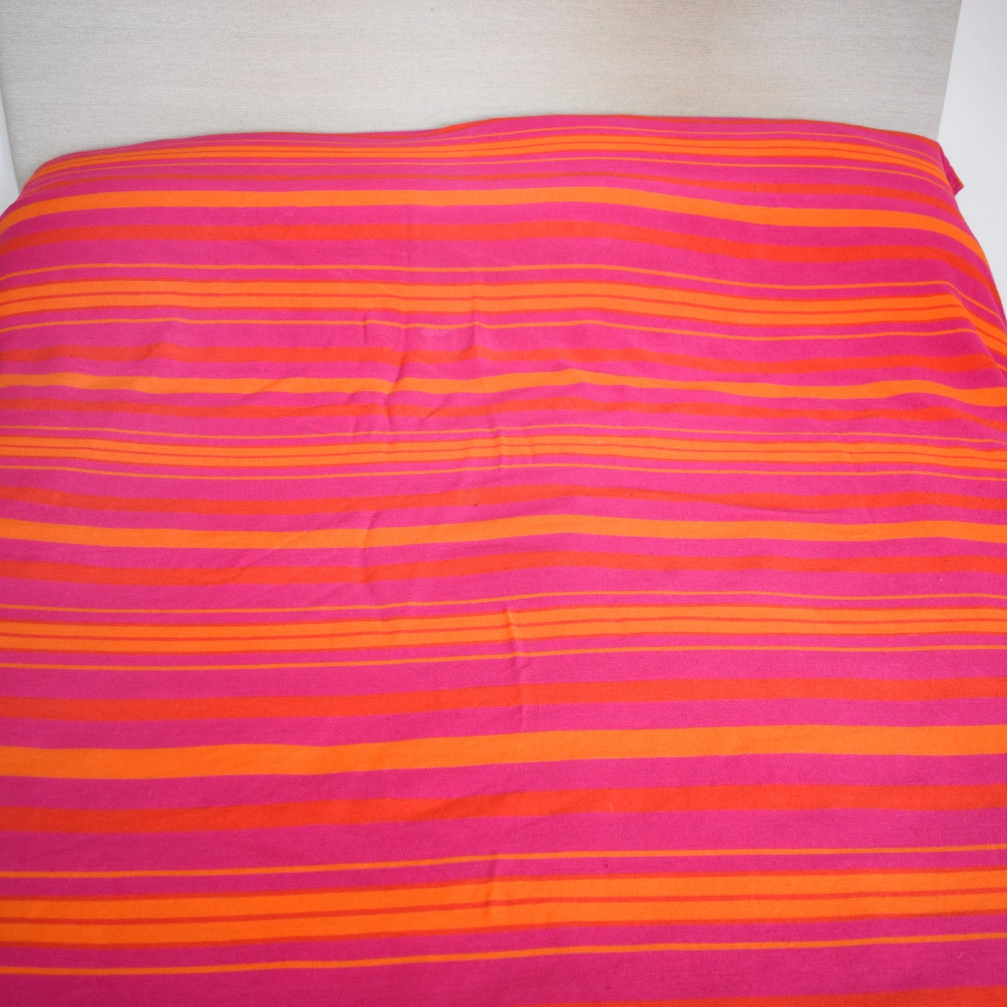 Vintage 1960s Bedspread - Fuschia & Orange by Vintage
