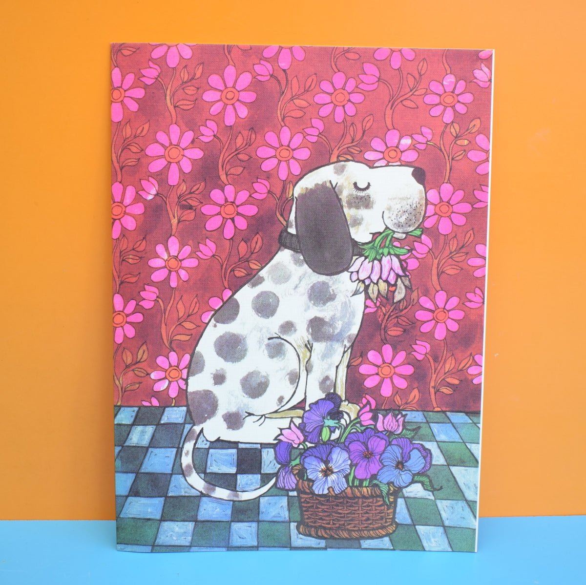 Vintage 1970s Large Greeting Card - by Gwyneth Mamlok - Dalmation