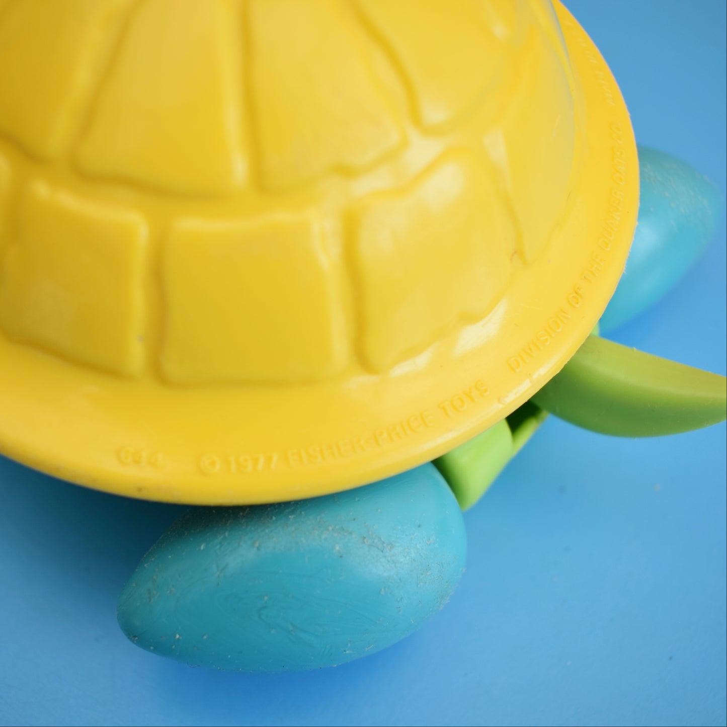 Vintage 1970s Fisher Price Plastic Turtle Toy by Pineapple Retro