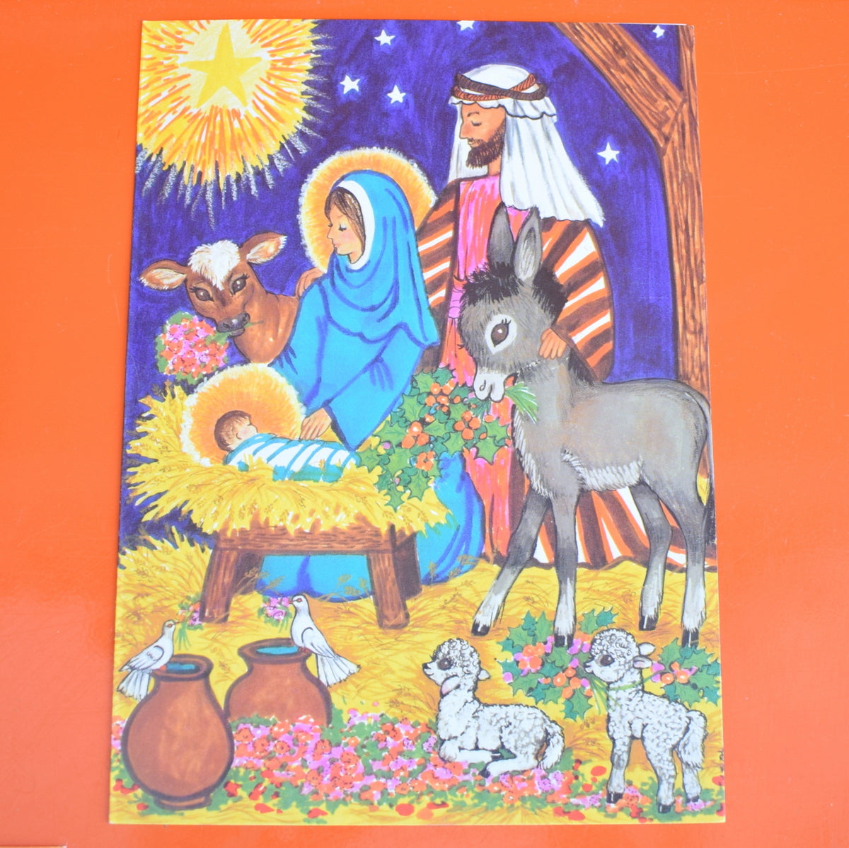 Vintage 1970s French Christmas Greeting Card - Choice of 4 inc Sacre Coeur