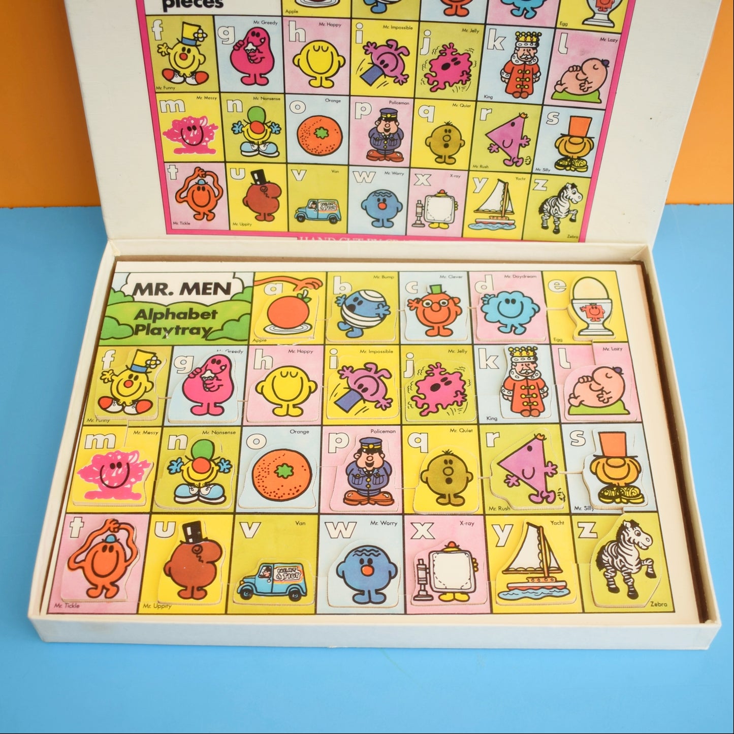 Vintage 1980s Mr Men Alphabet Play Tray