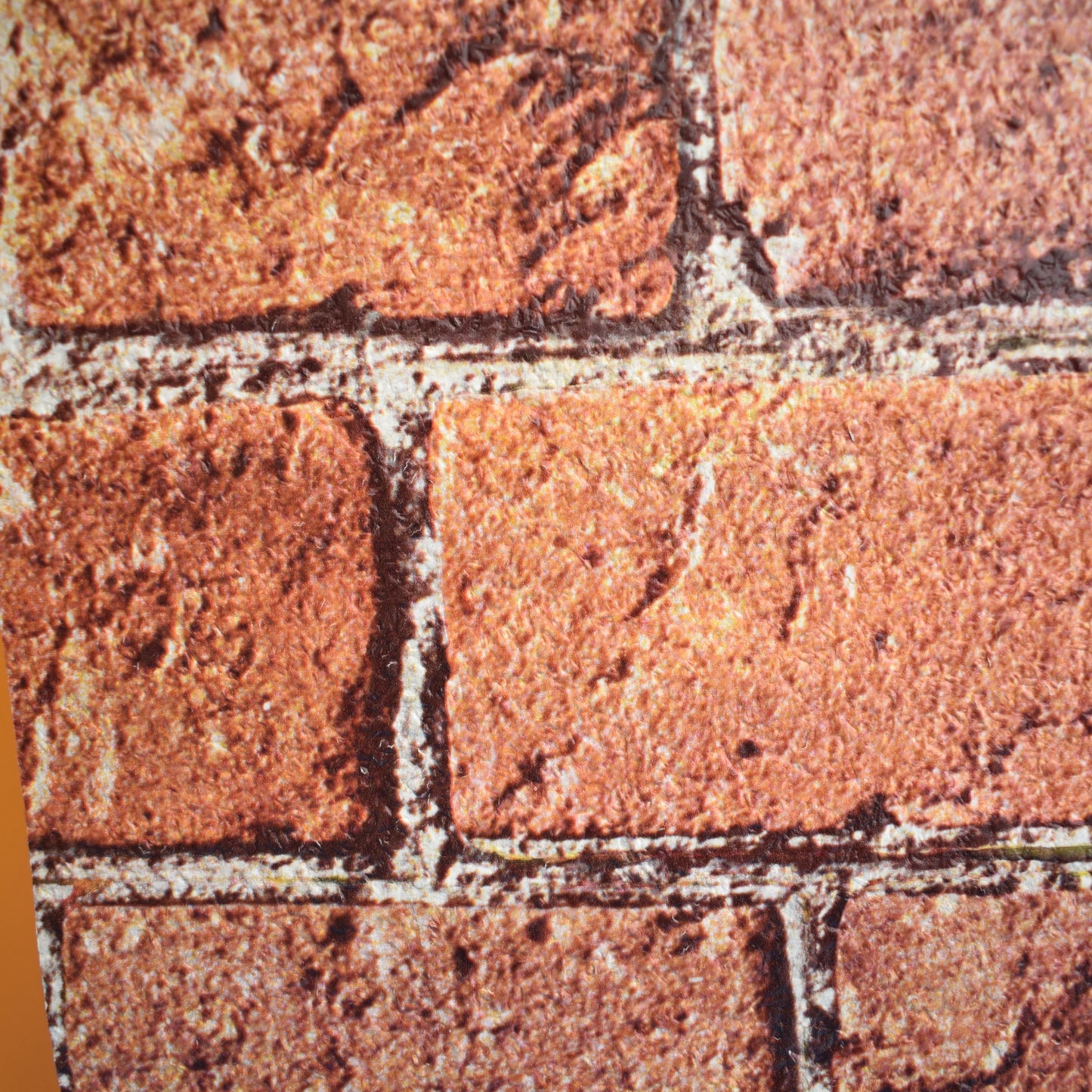 Vintage 1960s Brick / Wood Effect Wallpaper