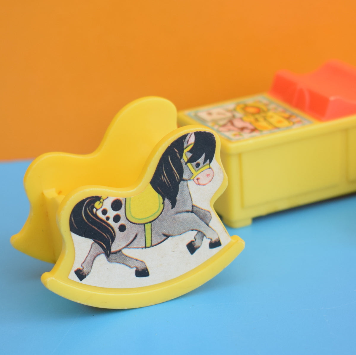 Vintage 1960s Fisher Price Nursery Set - Yellow by Pineapple Retro