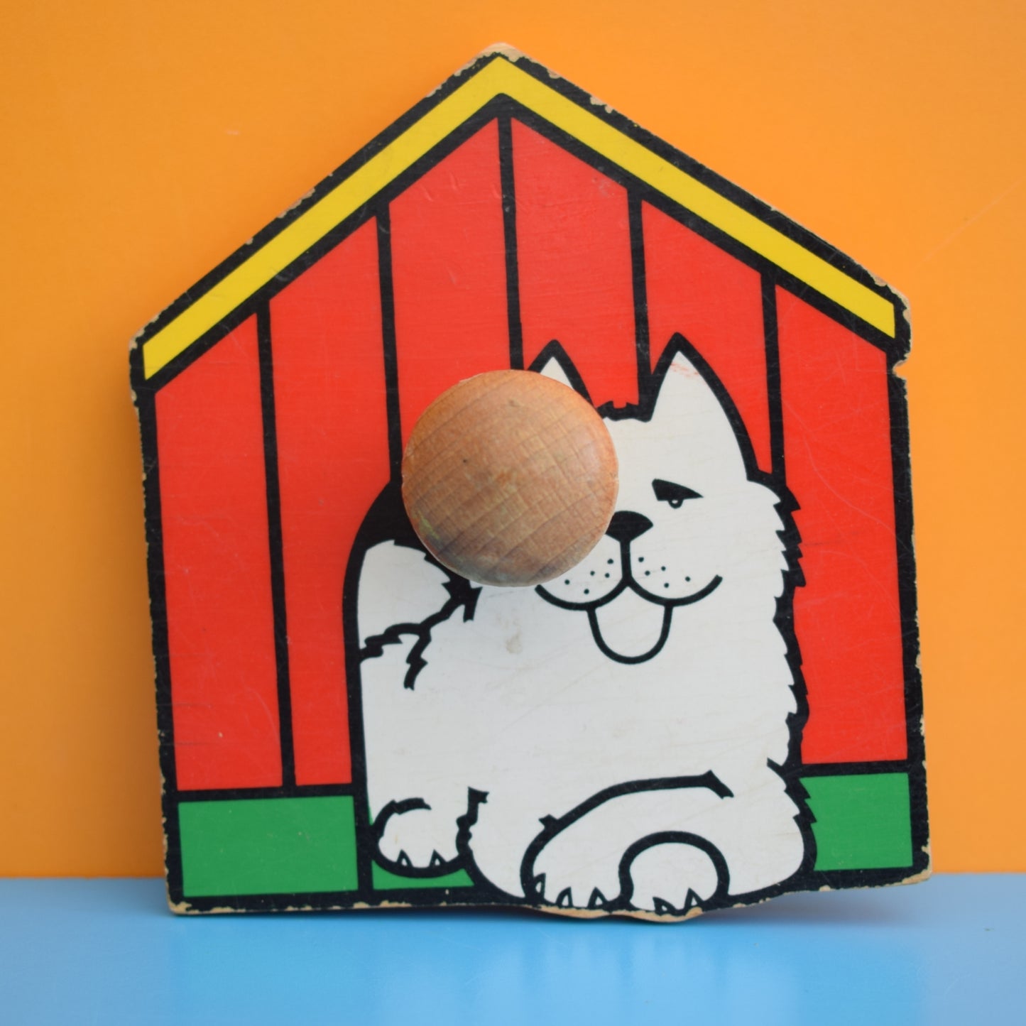 Vintage 1970s Wooden Shaped Single Hooks