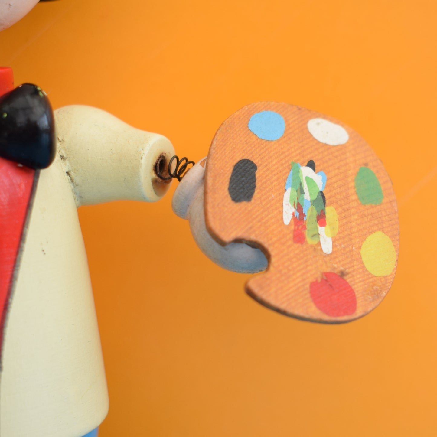 Vintage 1960s Wooden Sprung Head Artist Figure