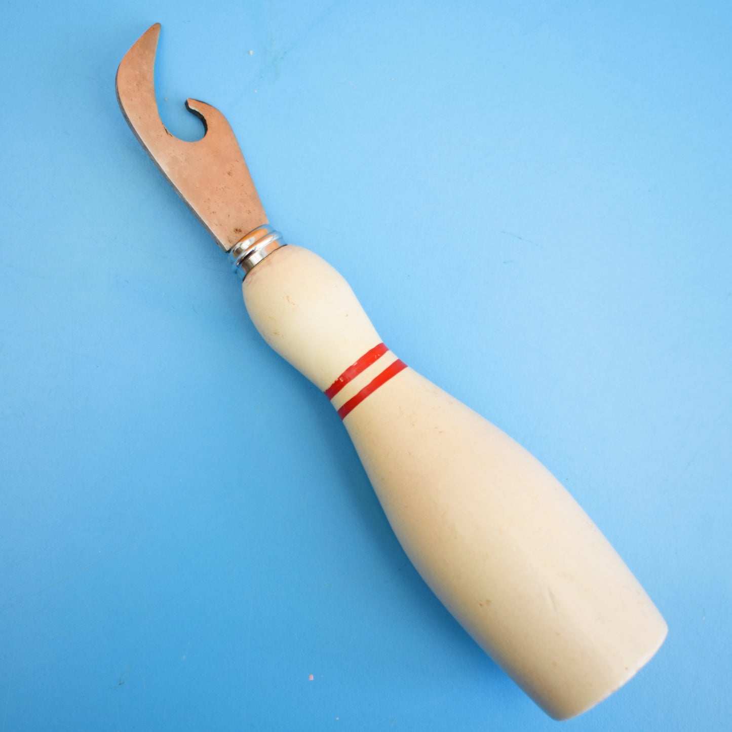 Vintage 1960s Bowling Pin Bottle Opener - Home Bar by Vintage