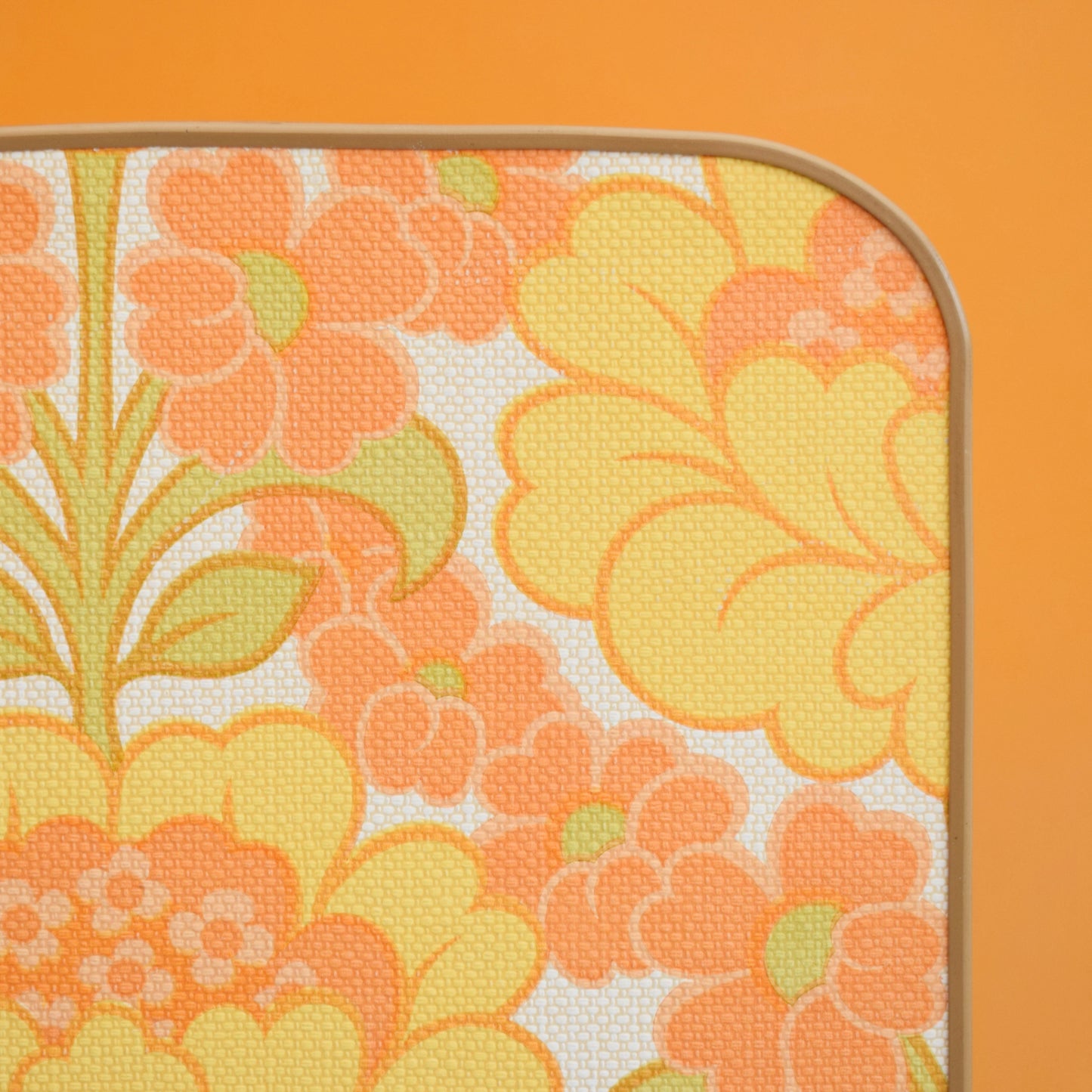Vintage 1960s Small Table - Flower Power - Orange . by Pineapple Retro