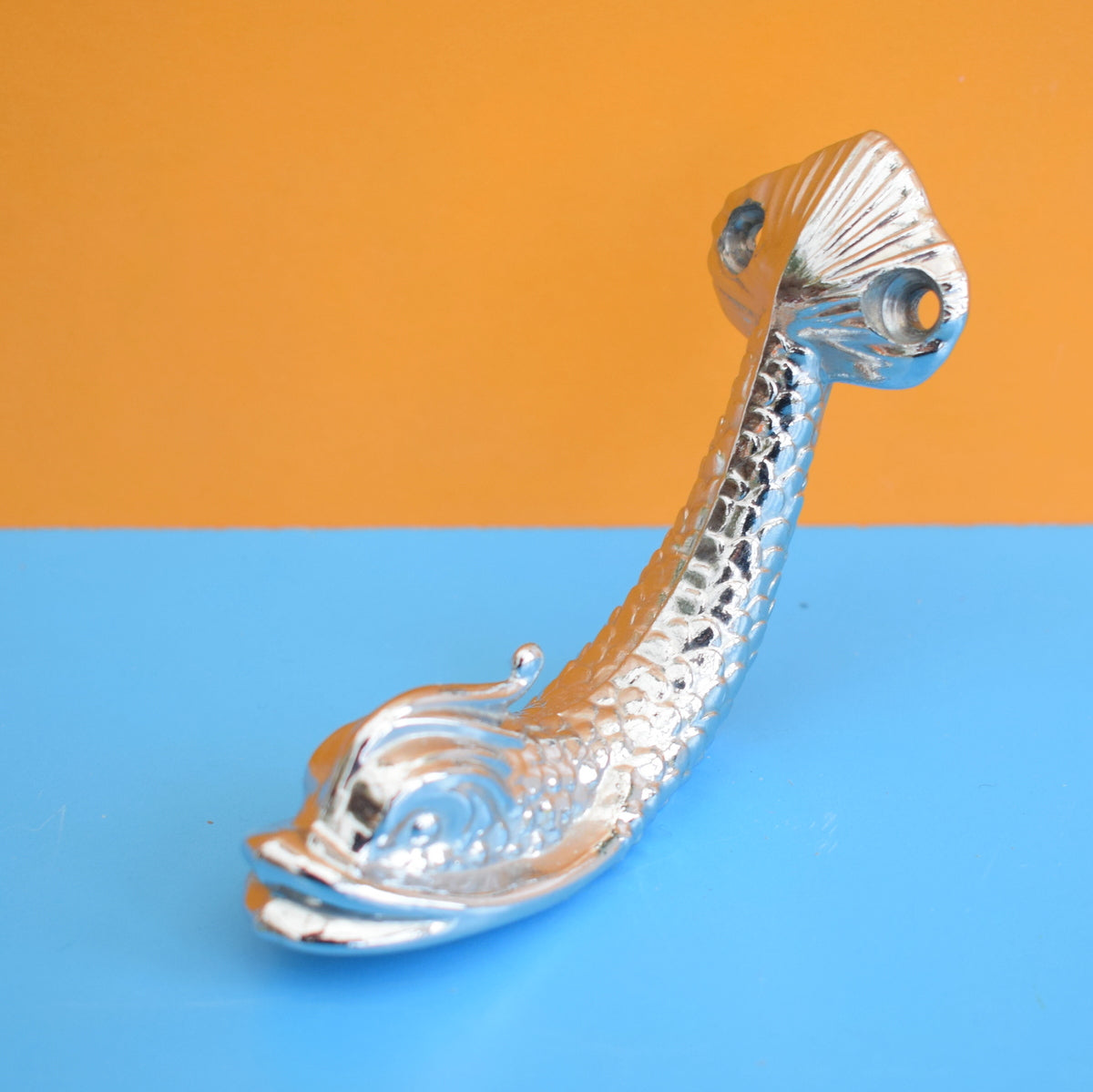 Vintage 1970s Lan Bar Fish Range - Hook - Kitsch Chrome